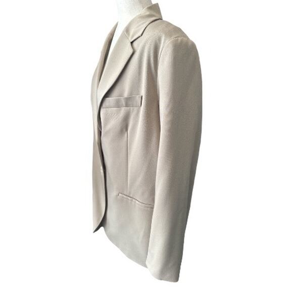 New H&M Loose Fit Tan Blazer Jacket Double Button  M - Picture 4 of 9